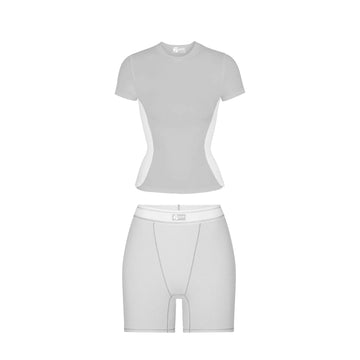 Crisp Grey Short Set