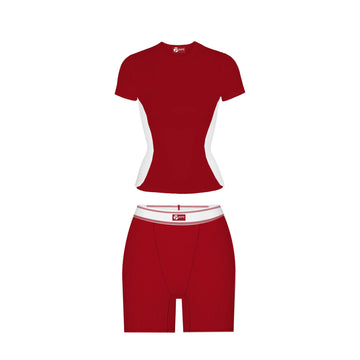 Classic Red Short Set