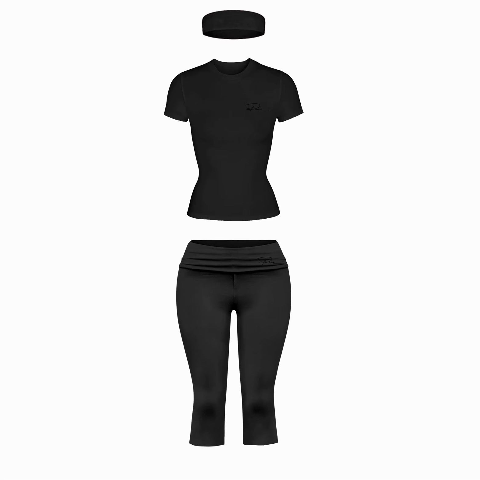Signature Foldover Capri Set