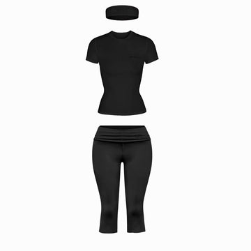 Signature Foldover Capri Set